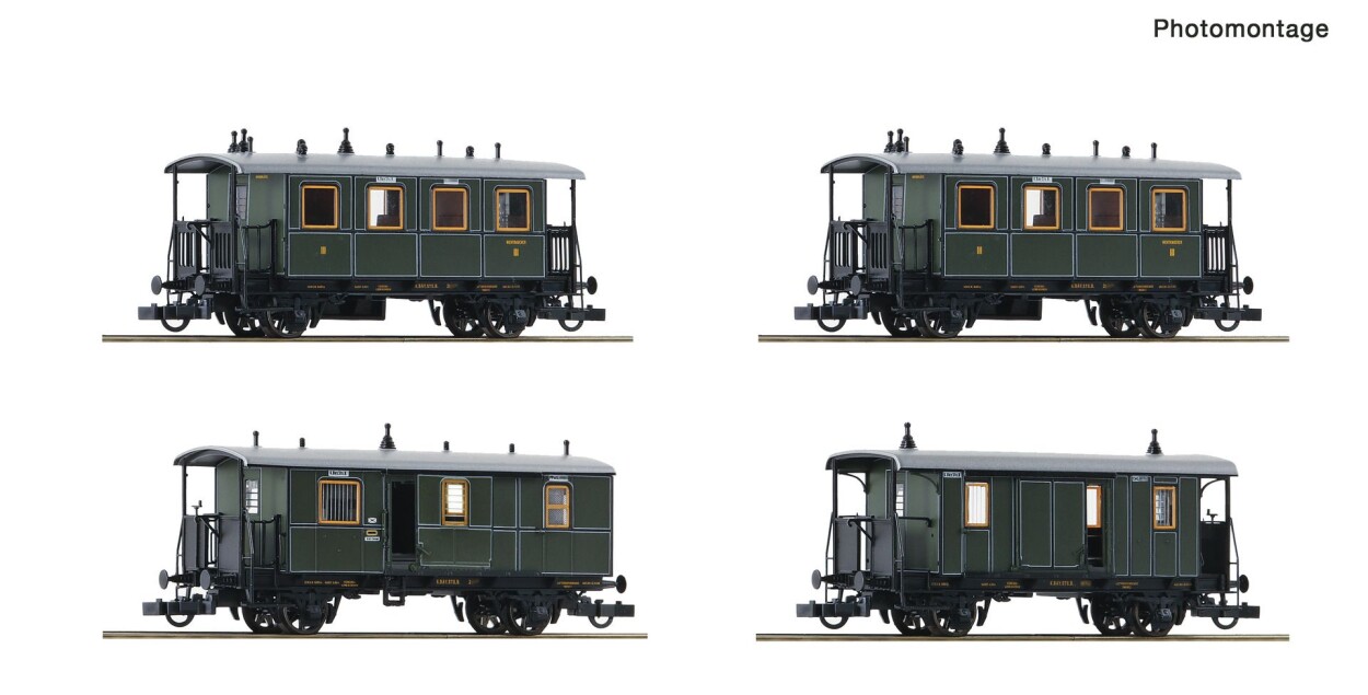 Roco 74187 4-Set Personenwagen Ep. I K.Bay.Sts.B.