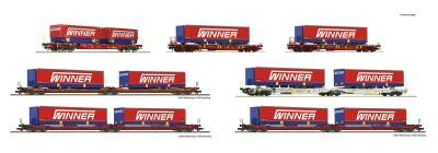 Roco 75886 7-Set Containerwagen Ep. VI Spedition Winner