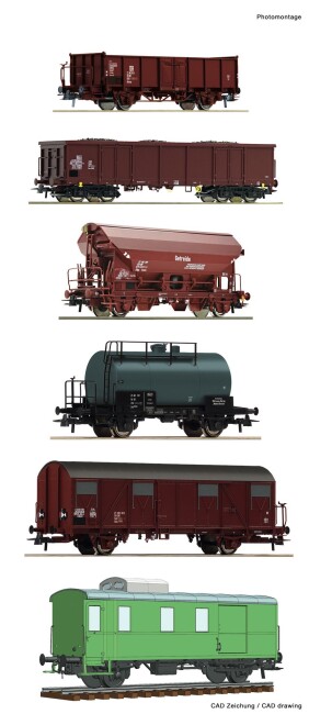 Roco 76030 6-Set Güterwagen Ep. IV DR