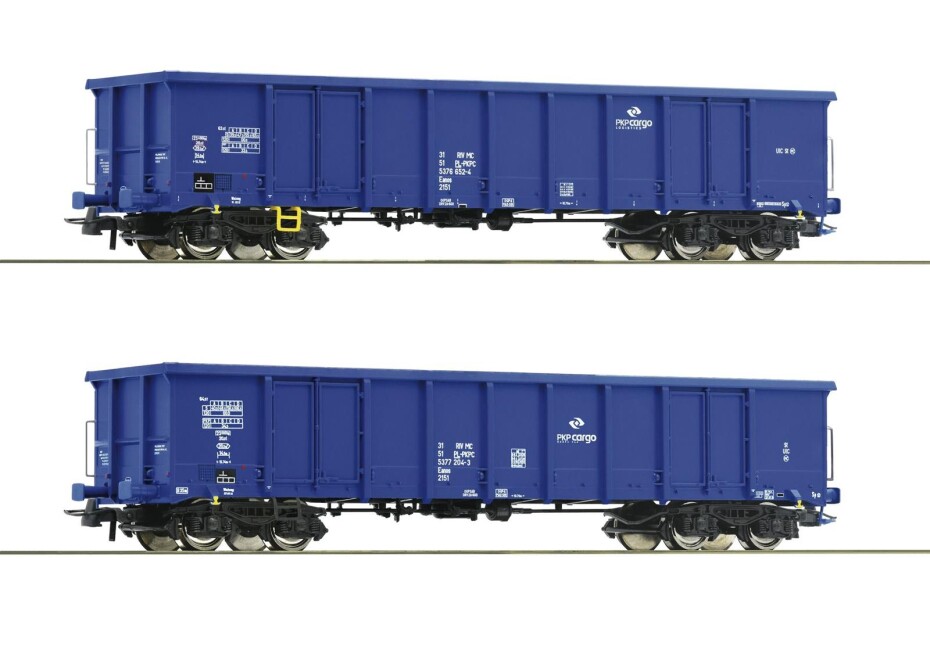 Roco 76044 2-Set Offene Güterwagen Ep. VI PKP Cargo