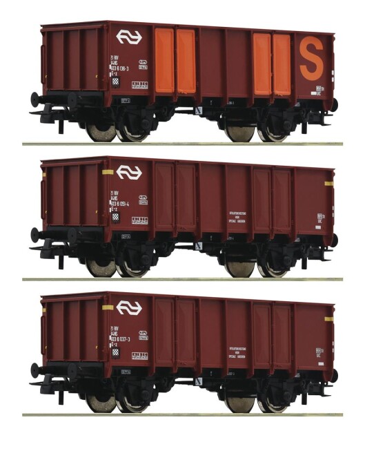 Roco 76062 3-Set Offene Güterwagen Ep. IV NS
