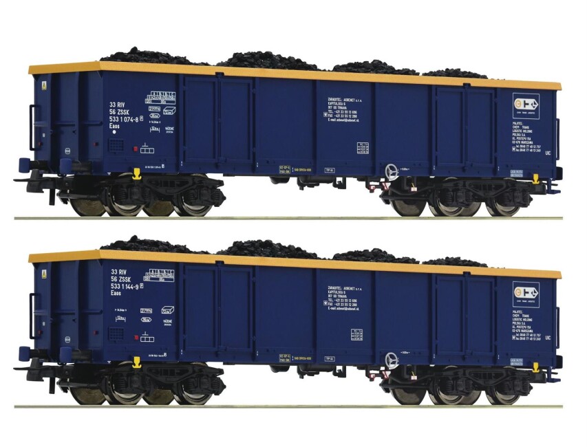 Roco 76086 2-Set Offene Güterwagen Ep. VI Chem Trans Logistic
