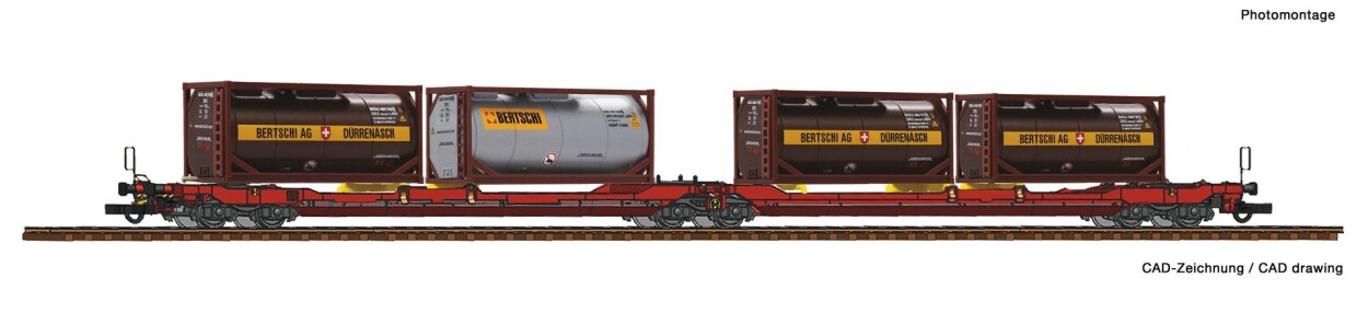 Roco 77389 Doppeltaschen-Gelenkwagen T3000e Ep. VI ÖBB/RCW