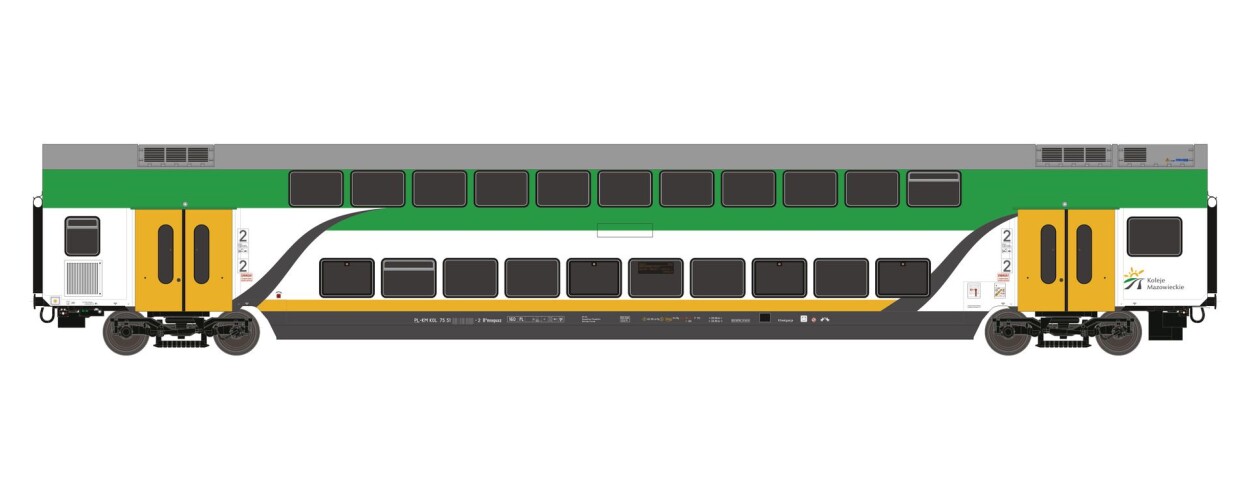 Roco 74161 Doppelstockwagen 2. Kl. Ep. VI Koleje Mazowieckie Innenbel.