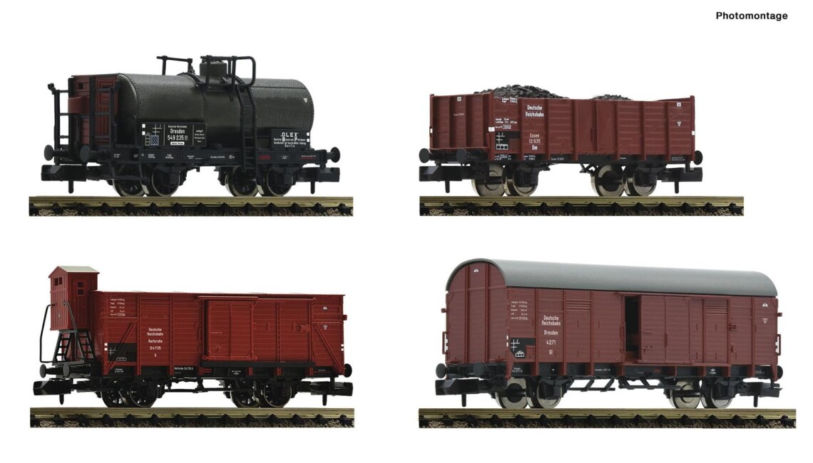 Fleischmann 880907 4-Set Güterwagen Ep. II DRB