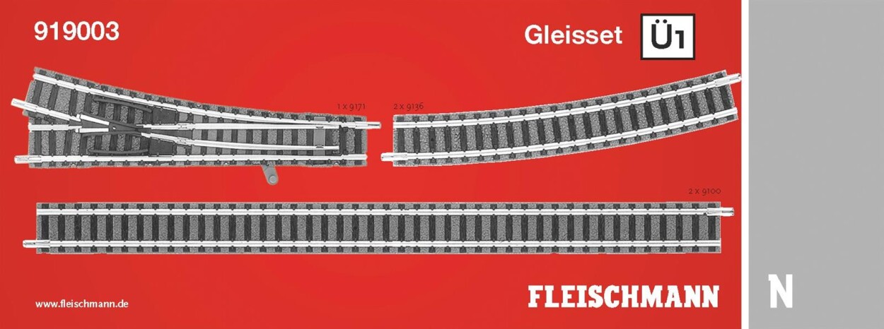 Fleischmann 919003 Gleisset Ü1, Überholgleis 1