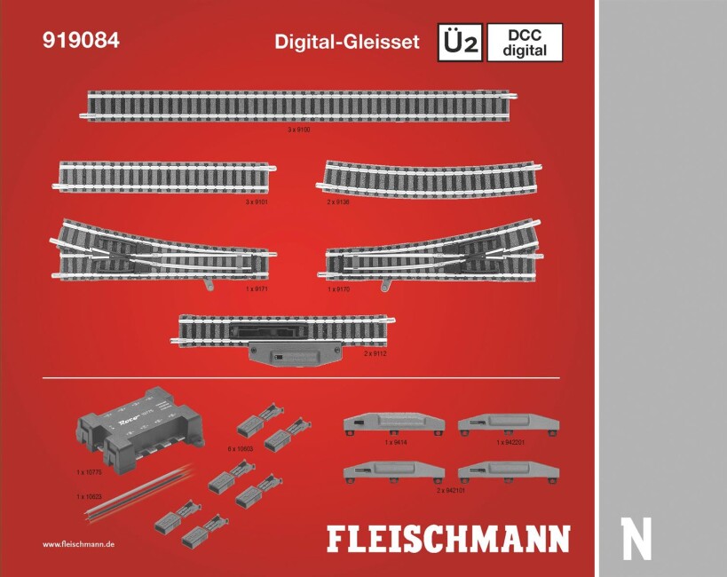 Fleischmann 919084 DCC digital, Gleisset Ü2