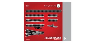 Fleischmann 9194 Dreiweg-Weichen-Set E.