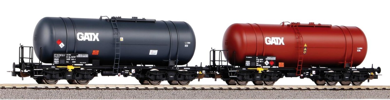 PIKO 58384 2-Set Kesselwagen GATX Ep. VI PKP