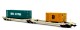 ESU 36550 Taschenwagen Sdggmrs 37 84 499 3 761-6, Container CCLU 708800 + MEDU 189926 Ep. VI NL-RN