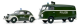 Schuco 450774400 Polizei, VW K&auml;fer und VW T1 Kasten (2er Set)