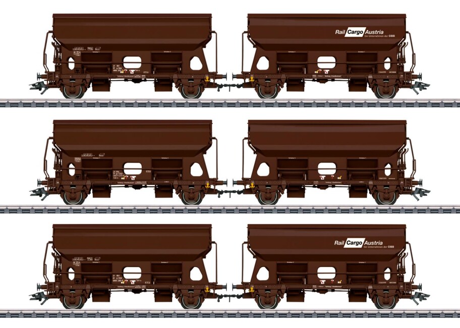 Märklin 46308 Schwenkdachwagen-Set (3 Wagen-Paare) Ep. VI RCA (Rail Cargo Austria)