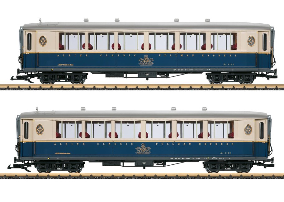 LGB 36658 Personenwagen Pullmann Express (2er Set) Ep. VI RhB