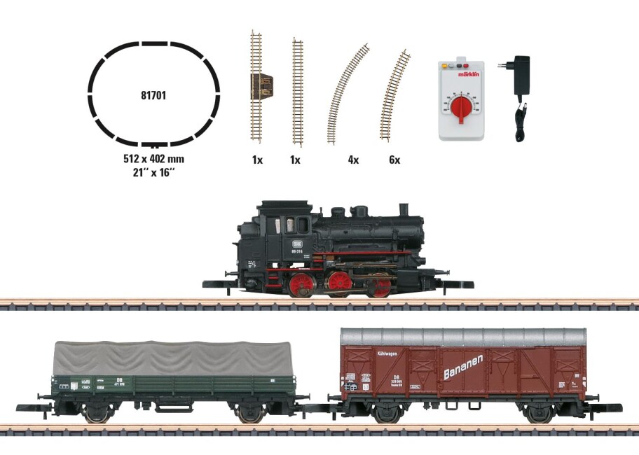 Märklin 81701 Start-Set BR89 und 2 Güterwagen, Ep. III DB