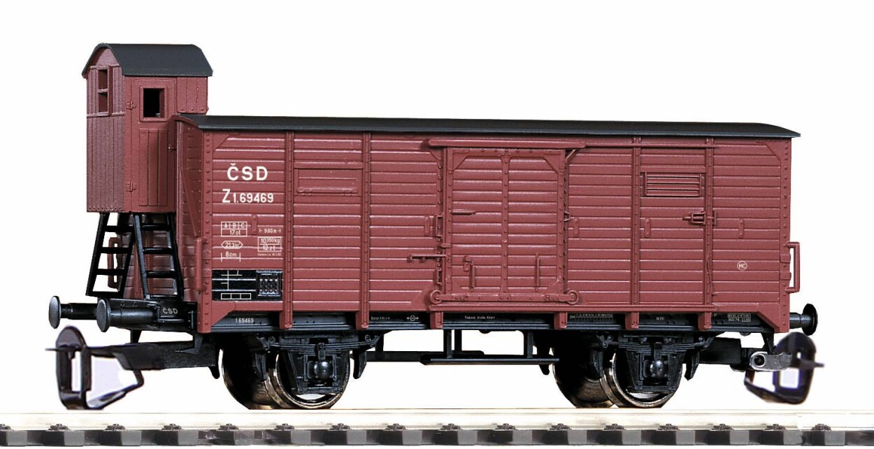 PIKO 47763 Gedeckter Güterwagen mit Bremserhaus Ep. III CSD