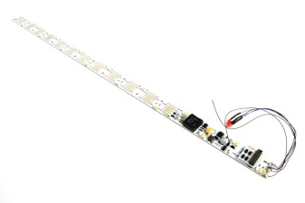 ESU 50703 Innenbeleuchtungs-Set mit Schlusslicht, 380mm, teilbar, PowerPack, 32 LED, Weiss/gelb umschaltbar, 21MTC, Spurweite: 0, G, I
