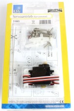 ESU 51805 Servoantrieb, Pr&auml;zisions-Miniaturservo, Metallgetriebe, mit Microcontroller, 30cm Kabelbaum, Befestigungsmaterial
