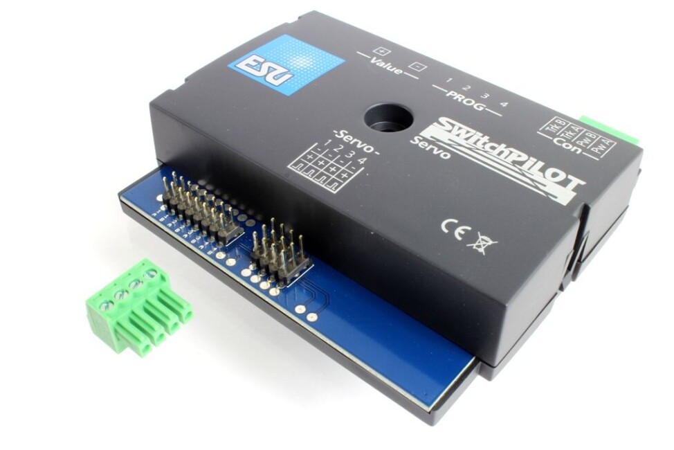ESU 51822 SwitchPilot Servo V2.0, 4-fach Servodecoder, DCC/MM, RailCom, updatefähig