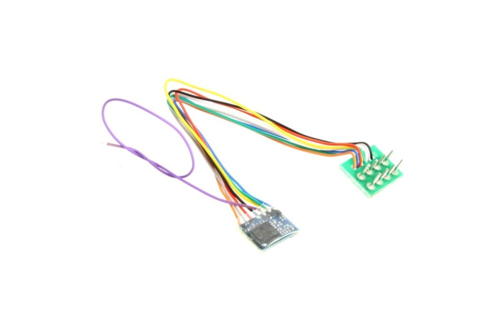 ESU 53620 LokPilot Fx Nano, Funktionsdecoder MM/DCC, 8-pol. Stecker nach NEM 652 mit Kabelbaum