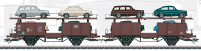 M&auml;rklin 46139 2-Set Autotransportwagen Ep. IV DB