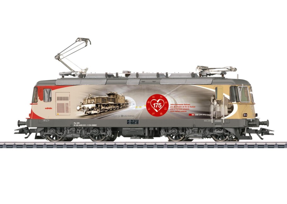 Märklin 37875 Re420 "175 Jahre Schweizer Bahnen" E-Lok, Re 420 251-1 Ep. VI SBB Cargo Sound