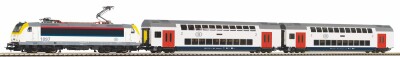 PIKO 97943 Rh E186, Start-Set Personenzug, SNCB mit Bettung