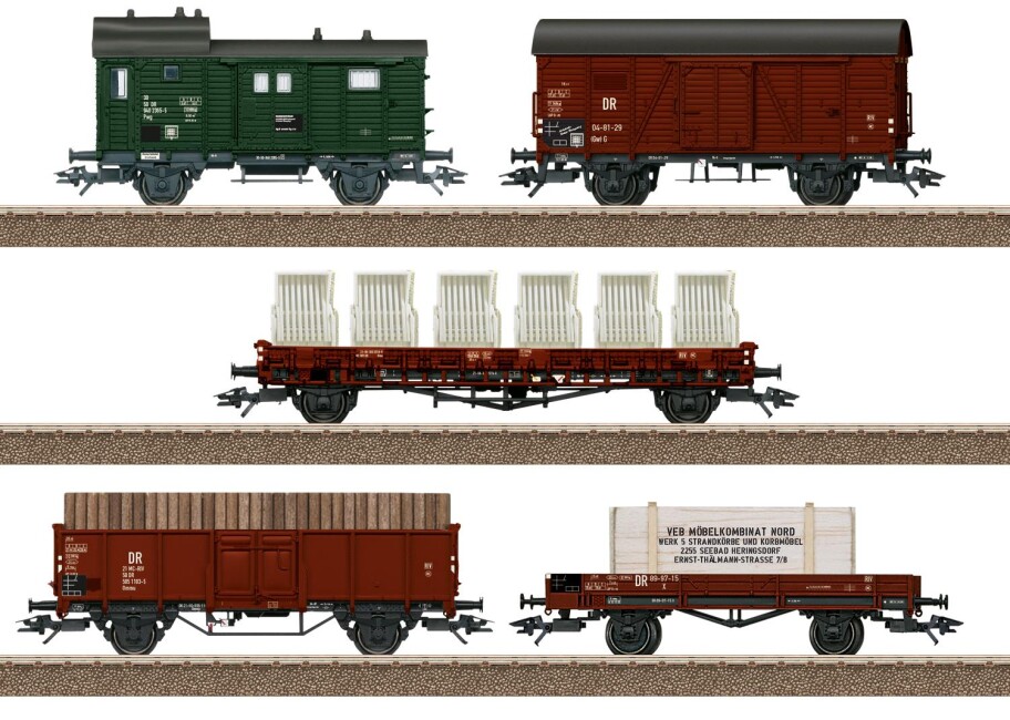 Trix 24075 Güterwagen (5 er Set) Ep. III DR