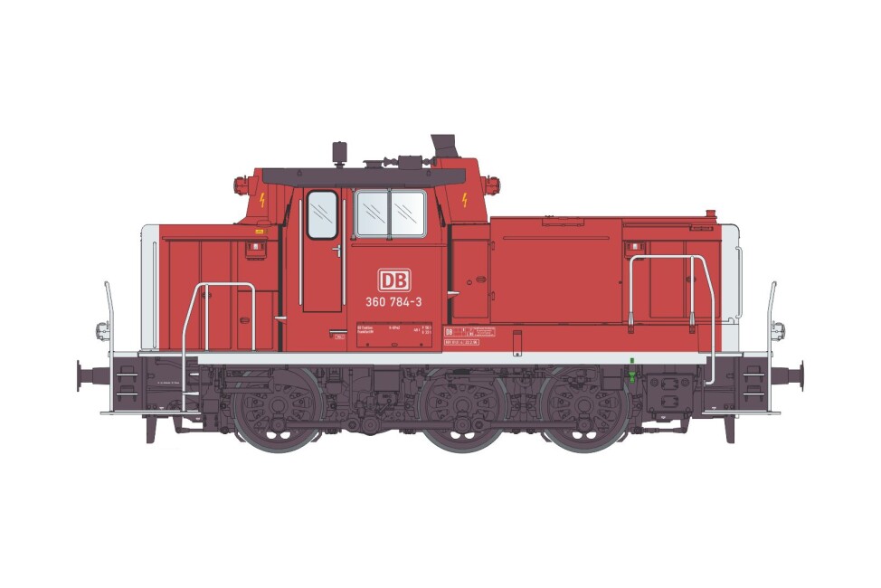 Lenz 40143-02 Editionmod. Diesellok BR360 784-3, DB, orientrot