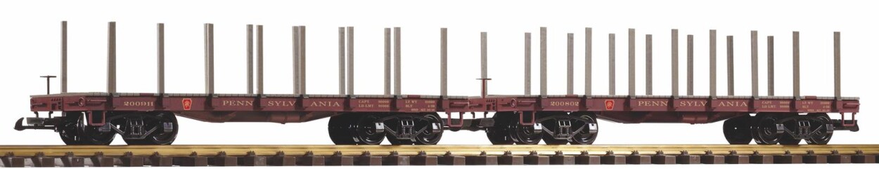 PIKO 38779 Flachwagen 2er Set PRR mit Rungen