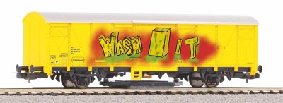 PIKO 54309 Schienenreinigungswagen gelb mit Graffiti Ep. VI