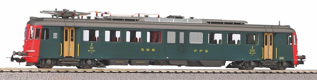 PIKO 96822 Triebwagen RBe 4/4 2.Serie grün, alte Schrift Ep. IV SBB
