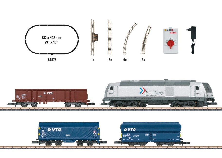 Märklin 81875 Startset mit Güterzug + Diesellok BR 285 Ep. VI