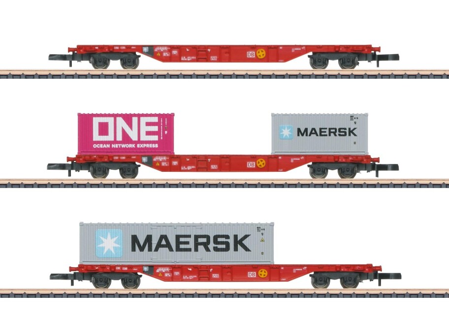 Märklin 82640 3er Set Containertragwagen Ep. VI DB AG