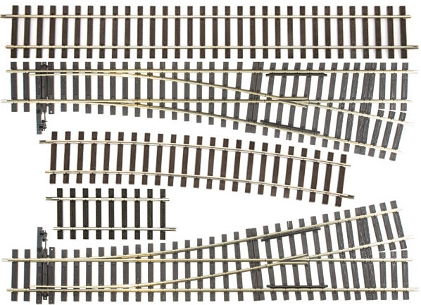 Lenz 45150-01 Gleis - Ergänzungsset mit 12 Gleisen und 2 Weichen