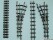PMT 56613 Feldbahn-Weiche rechts 20&deg; Spurweite 6,7 mm Profilh&ouml;he 2,1 mm br&uuml;niert