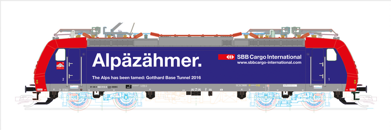 Kühn 32302 E-Lok Re482 Alpäzähmer Ep. V SBB Cargo