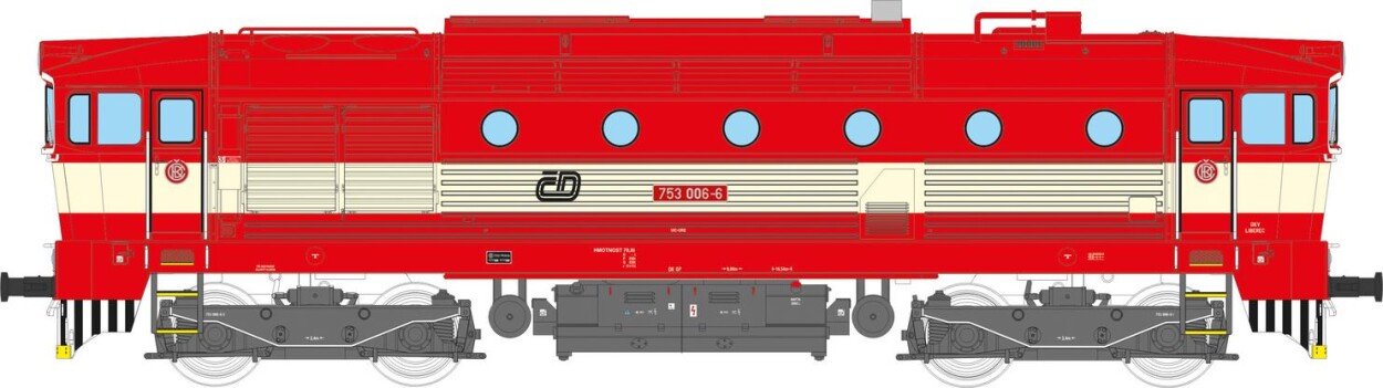 Kühn 33360 Diesellok Rh753 rot/elf. Ep. V CD