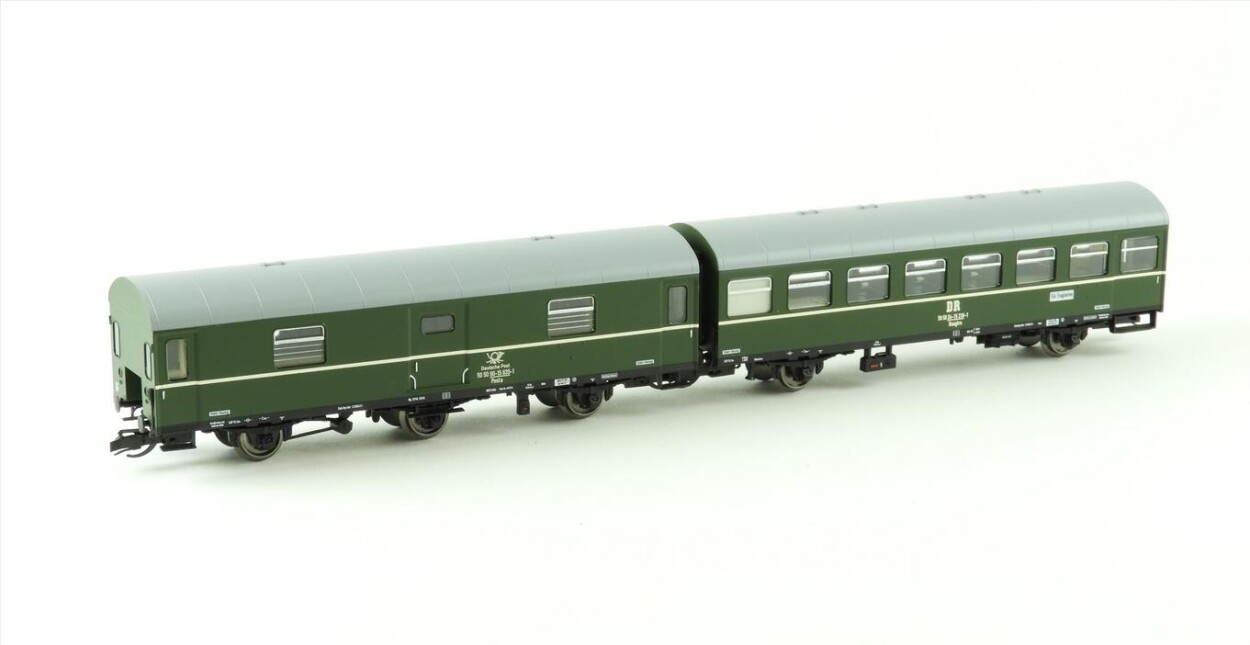 Kühn 42334 2er Set Rekowagen grün Ep. IV DR