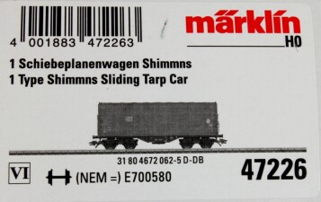 M&auml;rklin 47226 Schiebeplanenwagen Ep. VI DB AG, 31 80...