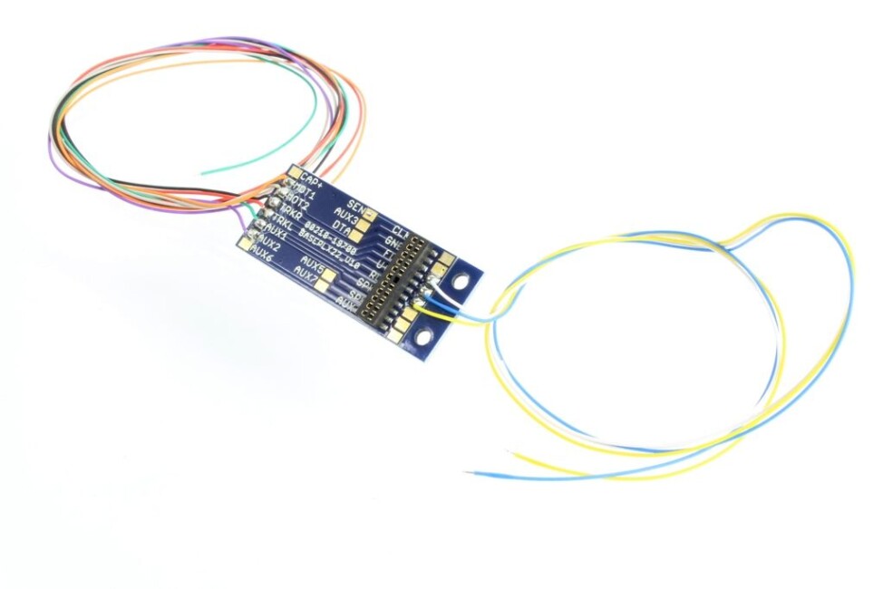 ESU 51958 Adapterplatine PluX22 für 9 Ausgänge, Lötkontakten und angelöteten Kabeln