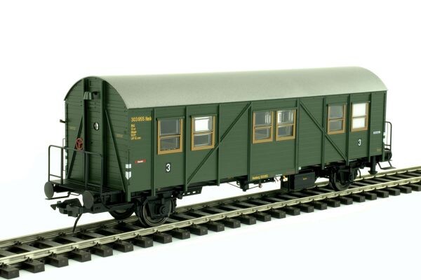 Lenz 41140-04 Behelfspersonenwagen MCi 43 a RAL6007 Ep. III DB