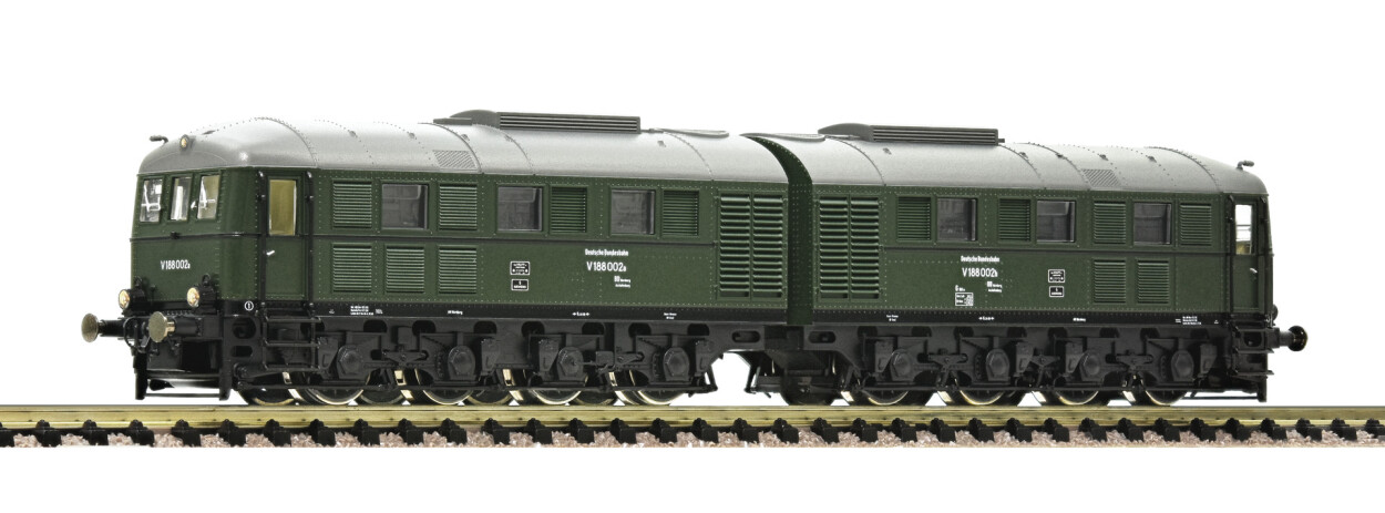 Fleischmann 725173 Doppel-Diesellok V 188 002 grün Ep. III DB Sound
