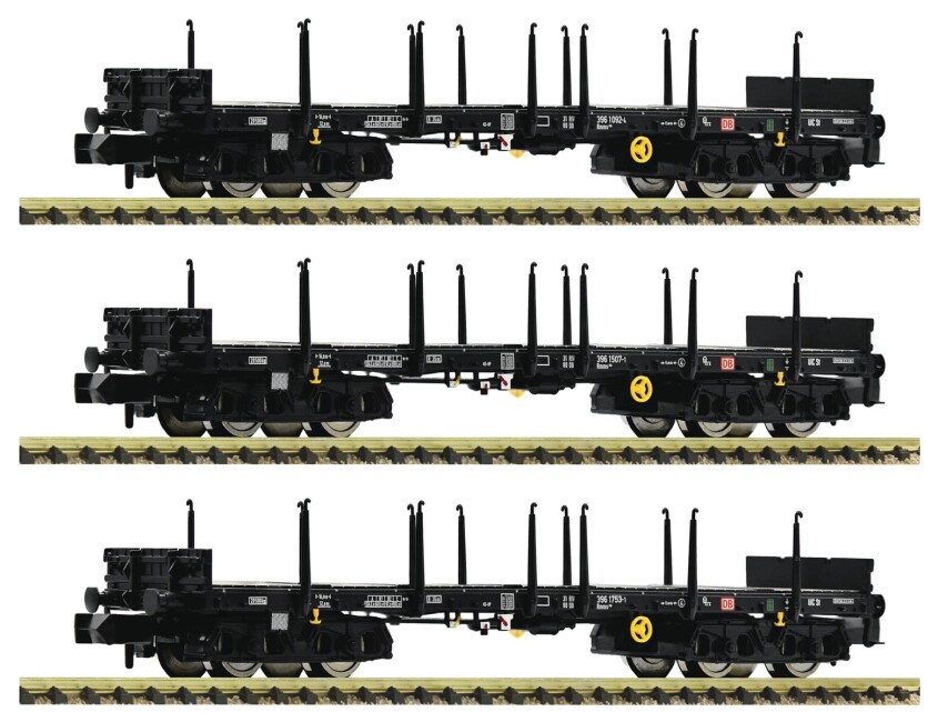 Fleischmann 826710 3er Set Flachwagen Ep. VI DB AG