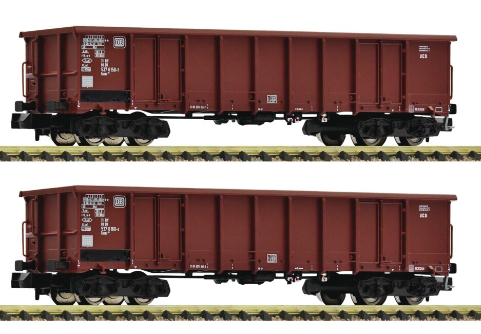 Fleischmann 830250 2er Set offener Güterwagen Eanos Ep. IV DB