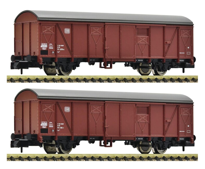 Fleischmann 831514 2er Set gedeckter Güterwagen Gbs Ep. IV DB