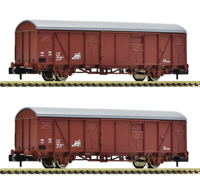 Fleischmann 831515 2er Set gedeckter Güterwagen Gbs Ep. IV DR