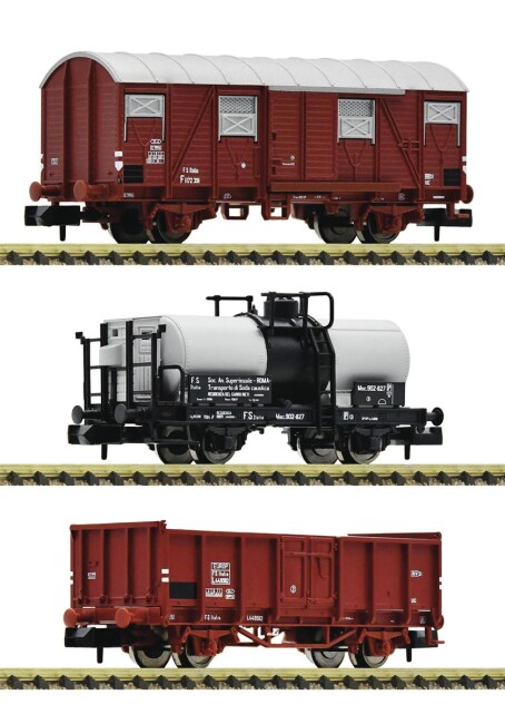 Fleischmann 880909 3er Set Güterwagen Ep. III FS