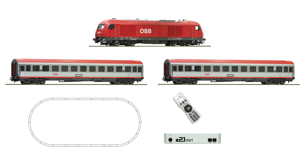 Roco 51341 z21 Start-Set Eurocity mit Diesellok Rh2016 Ep. VI ÖBB