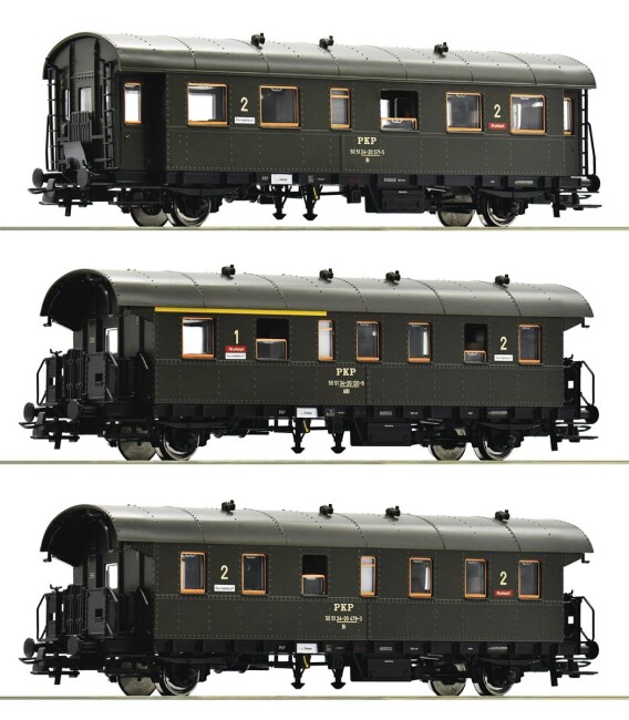 Roco 74019 3er Set Personenwagen Ep. IV PKP