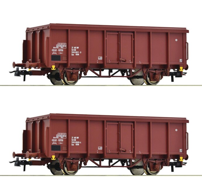 Roco 76006 2er Set offene Güterwagen Ep. IV DR